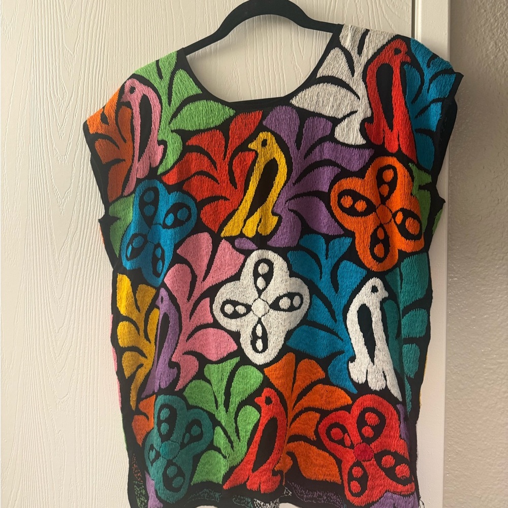 Hand Embroidered Mexican Blouse